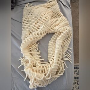 Cozy Cream Knit Infinity Scarf
